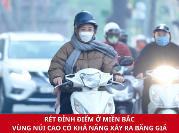 Miền Bắc rét đỉnh điểm. Vùng núi cao có khả năng xảy ra băng giá